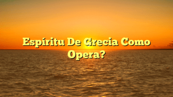 Espíritu De Grecia Como Opera?
