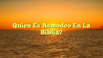 Quien Es Asmodeo En La Biblia?